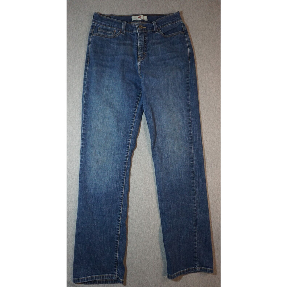 Levi's 512 Women's 10M Jeans Med Wash Straight Leg Perfectly Slimming Embelished